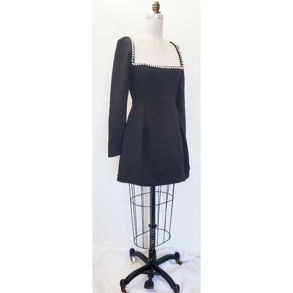 Odd Muse Womens The Ultimate Muse Pearl Mini Dress Black Long Sleeves 10 NWT - Picture 12 of 15